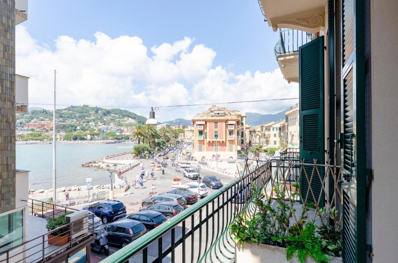 Alla Casa Rosa Al Mare- Centrale A Di Fronte Al Mare- Emozionante- Garage Privato Gratuito A 800 Mt- Aria Condizionata-Wifi Rapallo Buitenkant foto